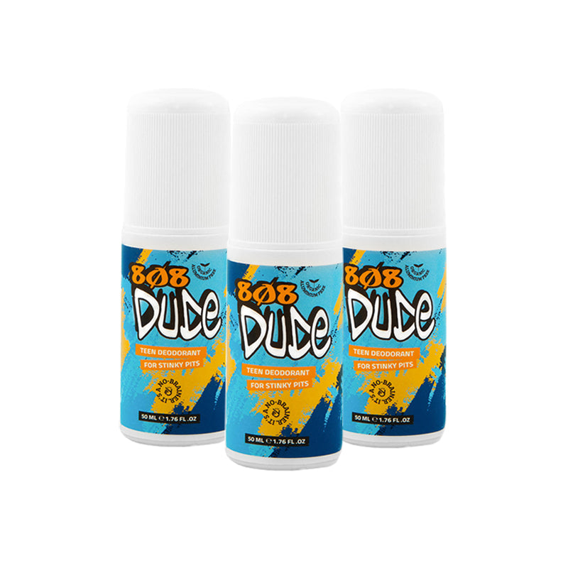 808 Dude 3x Roll-On Deodorants Pack for Teens