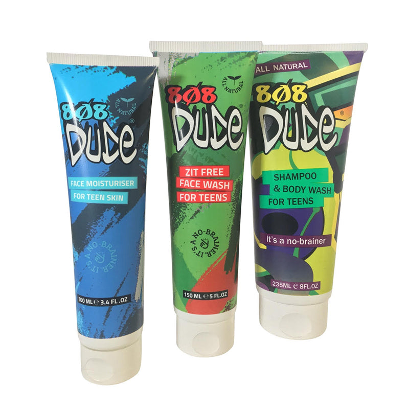 808 Dude Moisturiser + Face Wash + Shampoo Pack